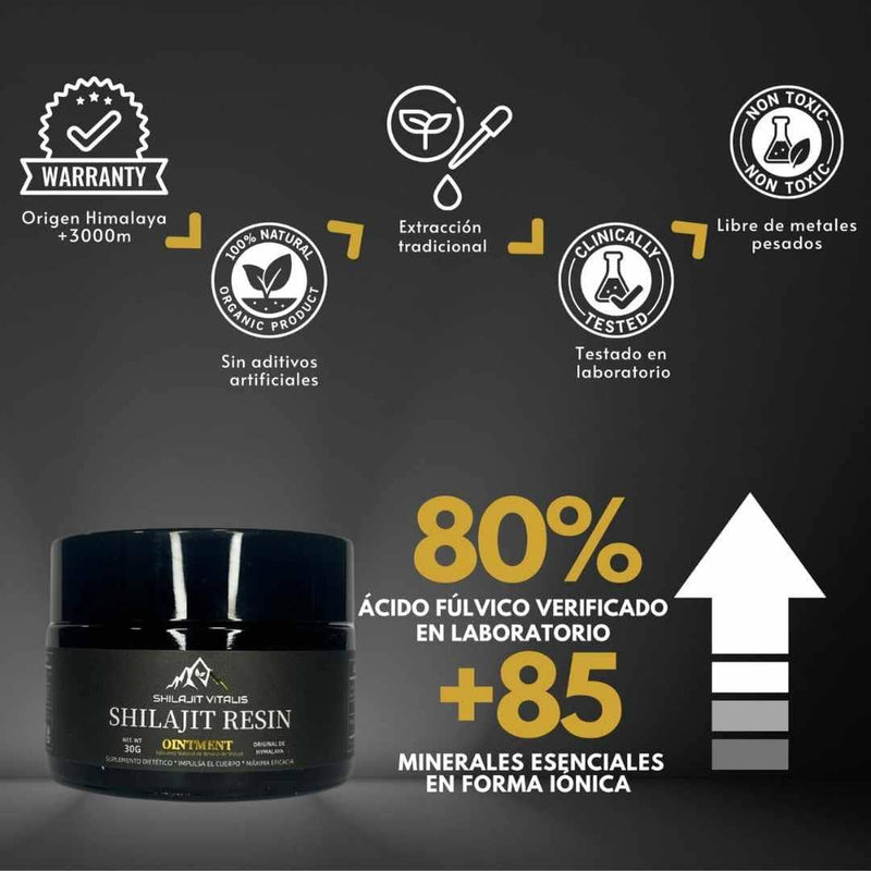 Shilajit Resina 30g – El Oro de la Naturaleza en Tu Vida