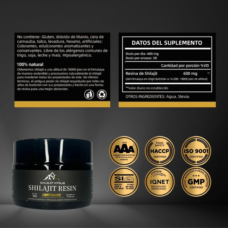 Shilajit Resina 30g – El Oro de la Naturaleza en Tu Vida